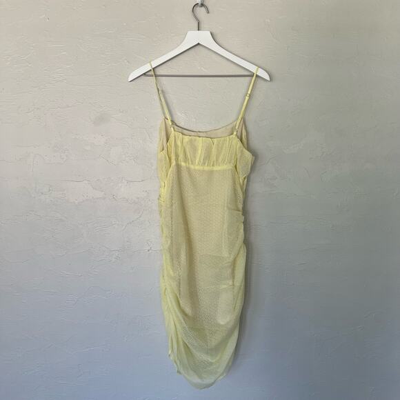 Storia Yellow Floral Print Mini Dress Large - Picture 4 of 7